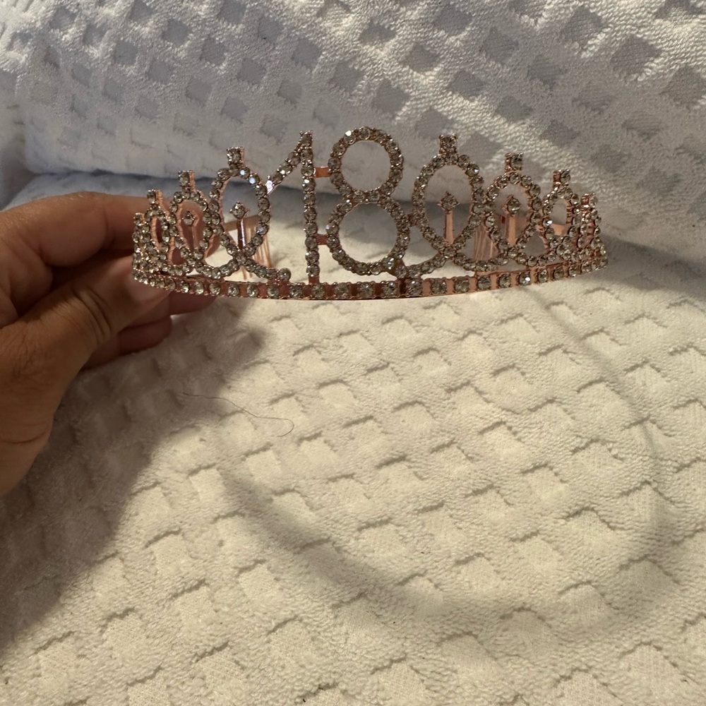 Rose Gold 18th Birthday Tiara|
Color: Pink